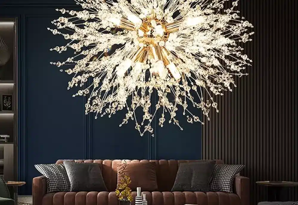 crystal chandelier flush mount light