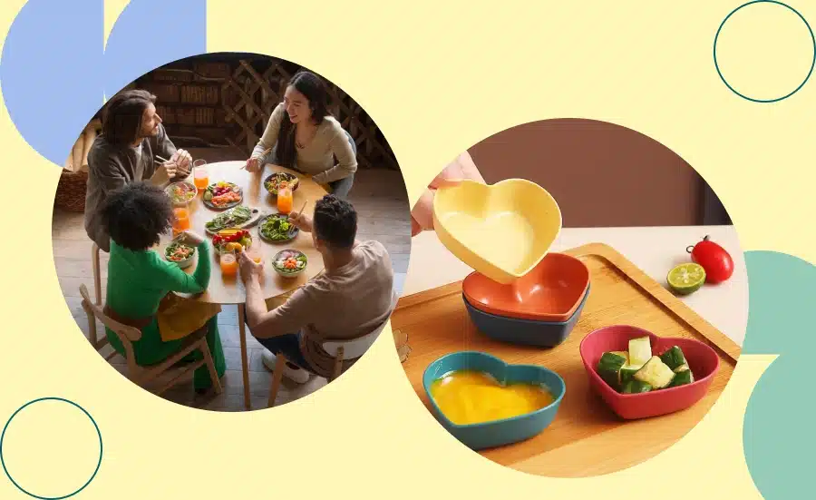 eco-friendly plates and bowls