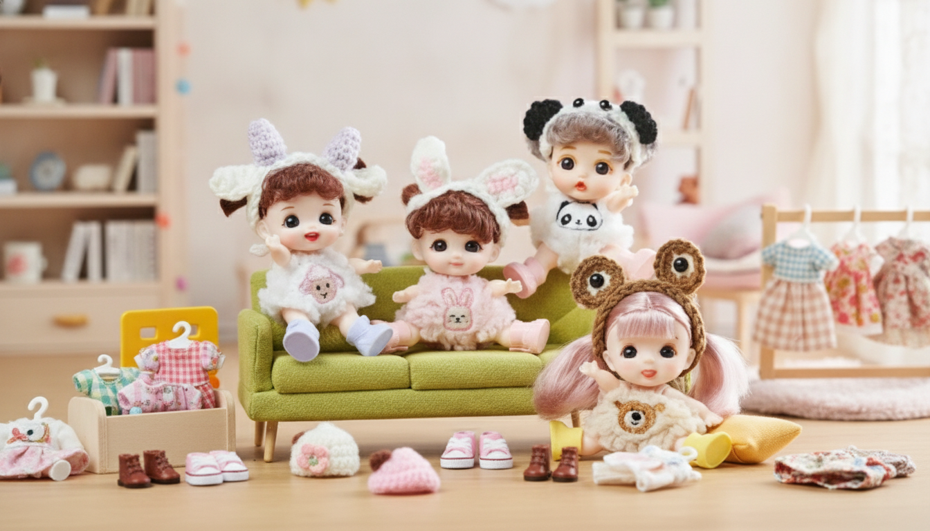 Mini Fashion Doll Set: Clothes &Amp; Accessories For Play